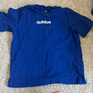 adidas Kids Blue Logo Short Sleeve Tee